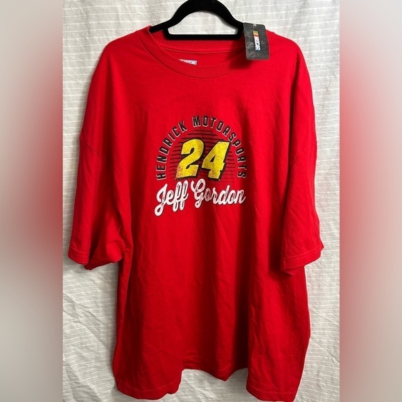 NWTs Nascar Men’s 24 Jeff Gordon Short Sleeves T-Shirt Red Size 4XL - Picture 1 of 5